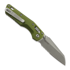 Navaja Microtech MSI Mini S/E Apocalyptic Fluted Aluminum OD Green, hoja dentada 210M-11APFLOD