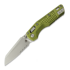 Navaja Microtech MSI Mini S/E Stonewash Frag Aluminum OD Green, hoja dentada 210M-11FROD