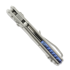 Couteau pliant Microtech MSI Mini S/E Stonewash Standard Fluted Titanium, blue accents 210M-10FLMS3