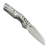 Couteau pliant Microtech MSI Mini S/E Stonewash Standard Frag Titanium, blue accents 210M-10FRMS3