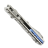 Couteau pliant Microtech MSI Mini S/E Stonewash Standard Frag Titanium, blue accents 210M-10FRMS3