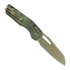 Microtech MSI Ram-Lok Partial Serrated kääntöveitsi, Antique Green Ano Slab Side, Bronzed Stonewash 210-14MS1