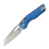 Microtech MSI S/E sulankstomas peilis, Blue Fluted Aluminum, Stonewash 210-10FLBL