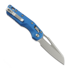 Microtech MSI S/E סכין מתקפלת, Blue Fluted Aluminum, Stonewash 210-10FLBL
