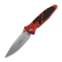 Microtech Socom Elite S/E Stonewash 折り畳みナイフ, 赤 160-10RD