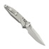 Microtech Socom Ram-Lok Spear Point Stonewash Slab Titanium folding knife, purple accents 160RLS-10SMS4