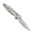 Microtech Socom Ram-Lok Spear Point Stonewash Slab Titanium 折り畳みナイフ, purple accents 160RLS-10SMS4