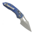 Microtech Stitch Apocalyptic Antique Blue Frag Titanium sulankstomas peilis, blue accents 169RL-10APFRMS2