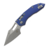 Microtech Stitch Apocalyptic Antique Blue Slab Titanium foldekniv, blue accents 169RL-10APMS2