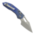Microtech Stitch Apocalyptic Antique Blue Slab Titanium sulankstomas peilis, blue accents 169RL-10APMS2