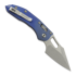 Microtech Stitch Apocalyptic Antique Blue Slab Titanium foldekniv, blue accents 169RL-10APMS2