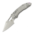 Microtech Stitch Mini Marfione Select S/E Stonewash 折叠刀, Slab Titanium, purple accent 169MRL-10MS3