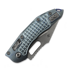 Microtech Stitch Ram-Lok sulankstomas peilis, Ice Blue Ano Frag, Stonewash 169RL-10FRMS6