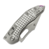 Microtech Stitch Stonewash Frag Titanium sulankstomas peilis, purple accents 169RL-10FRMS3