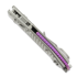 Microtech Stitch Stonewash Frag Titanium sulankstomas peilis, purple accents 169RL-10FRMS3