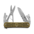 Midgards-Messer Vulpis Brass with Nordic Pattern 折叠刀