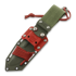 MK Knives & Tools Nomad "Postapo" veitsi, Green Micarta/Red G-10, Blasted
