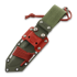 MK Knives & Tools Nomad "Postapo" peilis, Green Micarta/Red G-10, Blasted