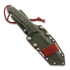 MK Knives & Tools Nomad "Postapo" veitsi, Green Micarta/Red G-10, Blasted