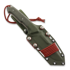 MK Knives & Tools Nomad "Postapo" peilis, Green Micarta/Red G-10, Blasted