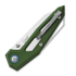 MKM Knives Edge Liner sulankstomas peilis, Green anodized aluminum MKEGL-AGR