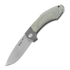 MKM Knives Hero - Stonewashed - Canvas Micarta 折叠刀, 綠色 MKHR-GCT