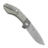 MKM Knives Hero - Stonewashed - Canvas Micarta sulankstomas peilis, žalia MKHR-GCT