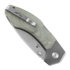 MKM Knives Hero - Stonewashed - Canvas Micarta sulankstomas peilis, žalia MKHR-GCT