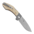 Couteau pliant MKM Knives Hero - Stonewashed - Canvas Micarta, natural MKHR-NCT