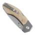 Couteau pliant MKM Knives Hero - Stonewashed - Canvas Micarta, natural MKHR-NCT