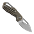 MKM Knives Isonzo M390 Clip Point sulankstomas peilis, bronze anodized titanium MKFX03M-3TBR