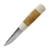ML Custom Knives Damascus Puukko, Reindeer Antler/Birch Burl