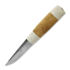 ML Custom Knives Damascus Puukko, Reindeer Antler/Birch Burl