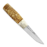 ML Custom Knives Magnacut Puukko, stabiloitu visa, poronsarvi