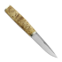 ML Custom Knives Utility Puukko Knife, stab.curly birch