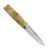 ML Custom Knives Utility Puukko Knife, stab.curly birch