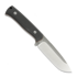 Coltello NN Knives Adventurer II, Black Richlite, Leather Sheath