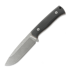 NN Knives Adventurer II NC Milled peilis, Black Richlite, Leather Sheath