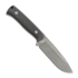 NN Knives Adventurer II NC Milled peilis, Black Richlite, Leather Sheath