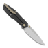 Null Knives Raiden folding knife, Belt Satin/Black PVD