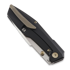 Null Knives Raiden folding knife, Belt Satin/Black PVD