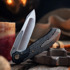 Null Knives Vandal - Gold Camo CF kääntöveitsi
