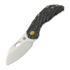 Olamic Cutlery - Busker M390 Largo, Aphotic Flow Molten Carving