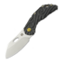 Couteau pliant Olamic Cutlery Busker M390 Largo, Aphotic Flow Molten Carving