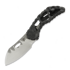 Couteau pliant Olamic Cutlery Busker M390 Largo, Carbon Fiber Volcanic Funky Holes