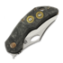 Couteau pliant Olamic Cutlery Busker Magnacut Semper, Antique Entropic Titanium CF show side