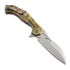 Coltello pieghevole Olamic Cutlery Soloist 365 M390 Scout, Metal Trash Hand Carved