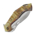 Olamic Cutlery Soloist 365 M390 Scout sulankstomas peilis, Metal Trash Hand Carved