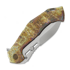 Coltello pieghevole Olamic Cutlery Soloist 365 M390 Scout, Metal Trash Hand Carved