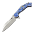 Olamic Cutlery Soloist M390 Scout sulankstomas peilis, Blue & Gold Volcanic Carving